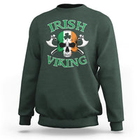 St. Patrick's Day Sweatshirt Irish Viking Skull Lucky Shamrocks Ireland Flag - Wonder Print Shop