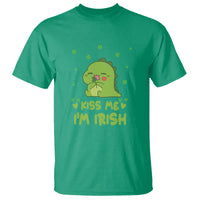 St. Patrick's Day T Shirt Kiss Me I'm Irish Cute Dinosaur - Wonder Print Shop