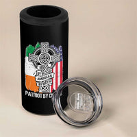 Irish By Blood American By Birth Patriot By Choice 4 in 1 Can Cooler Tumbler Celtic Cross Ireland America Flag