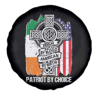 Irish By Blood American By Birth Patriot By Choice Spare Tire Cover Celtic Cross Ireland America Flag