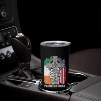 Irish By Blood American By Birth Patriot By Choice Tumbler Cup Celtic Cross Ireland America Flag