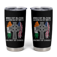 Irish By Blood American By Birth Patriot By Choice Tumbler Cup Ireland America Flag Celtic Cross