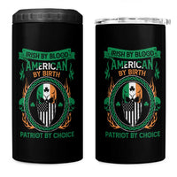 Irish By Blood American By Birth Patriot By Choice 4 in 1 Can Cooler Tumbler