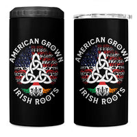 American Grown Irish Roots Ireland Flag 4 in 1 Can Cooler Tumbler