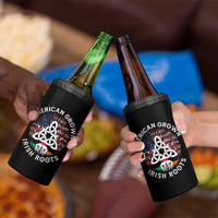 American Grown Irish Roots Ireland Flag 4 in 1 Can Cooler Tumbler