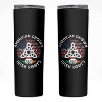 American Grown Irish Roots Ireland Flag Skinny Tumbler