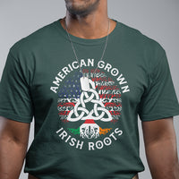 American Grown Irish Roots Ireland Flag T Shirt - Wonder Print Shop