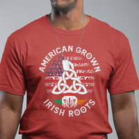 American Grown Irish Roots Ireland Flag T Shirt - Wonder Print Shop