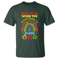 Autism Awareness T Shirt Why Fit In When You Were Born To Stand Out - Wonder Print Shop