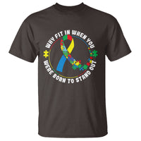 Autism Awareness T Shirt Why Fit In When You Were Born To Stand Out - Wonder Print Shop