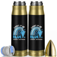 Autism Awareness Bullet Tumbler Light It Up Blue Rainbow Puzzle Piece