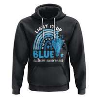 Autism Awareness Hoodie Light It Up Blue Rainbow Puzzle Piece - Wonder Print Shop