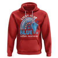 Autism Awareness Hoodie Light It Up Blue Rainbow Puzzle Piece - Wonder Print Shop