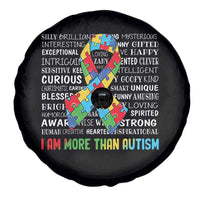 Autism Awareness Spare Tire Cover I Am More Than Autism Brilliant Strong Unique Brave Happy Creative