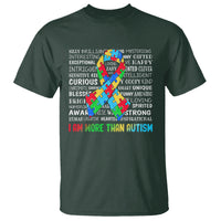 Autism Awareness T Shirt I Am More Than Autism Brilliant Strong Unique Brave Happy Creative - Wonder Print Shop