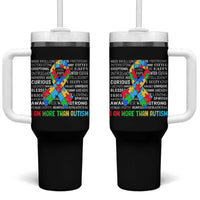 Autism Awareness Tumbler With Handle I Am More Than Autism Brilliant Strong Unique Brave Happy Creative