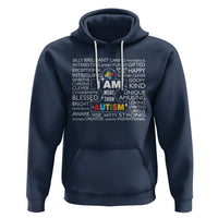 Autism Awareness Hoodie I Am More Than Autism Brilliant Strong Unique Brave Happy Creative - Wonder Print Shop