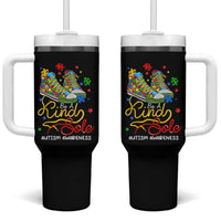 Autism Awareness Tumbler With Handle Be A King Sole Puzzle Shoe