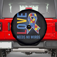 Autism Awareness Spare Tire Cover Love Needs No Words Puzzle Heart