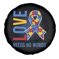 Autism Awareness Spare Tire Cover Love Needs No Words Puzzle Heart