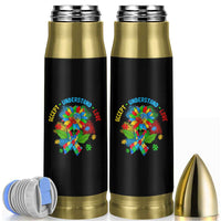 Autism Awareness Bullet Tumbler Accept Understand Love Rainbow Puzzle Sunflower