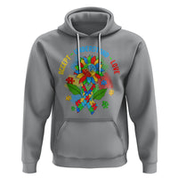 Autism Awareness Hoodie Accept Understand Love Rainbow Puzzle Sunflower - Wonder Print Shop
