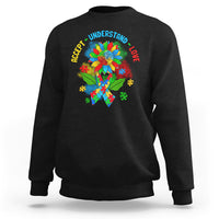 Autism Awareness Sweatshirt Accept Understand Love Rainbow Puzzle Sunflower - Wonder Print Shop