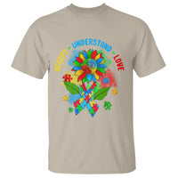 Autism Awareness T Shirt Accept Understand Love Rainbow Puzzle Sunflower - Wonder Print Shop