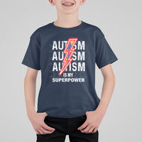 Autistic T Shirt For Kid Autism Is My Super Power Brain Superhero - Wonder Print Shop
