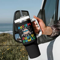 Autistic Tumbler With Handle Autism Is My Super Power Superhero
