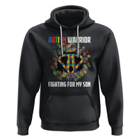 Autism Warrior Fighting For My Son Mom Dad Parents Hoodie - Wonder Print Shop
