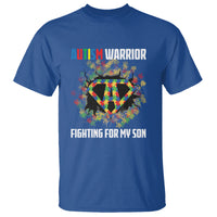 Autism Warrior Fighting For My Son Mom Dad Parents T Shirt - Wonder Print Shop