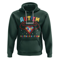 Autism Warrior Superhero Fighting For My Son Mom Dad Parents Hoodie - Wonder Print Shop