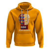 Autism Awareness Hoodie Her Fight Is My Fight Mom Dad Parents Support - Wonder Print Shop