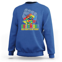 Autism Awareness Sweatshirt His Fight Is My Fight Dad Support - Wonder Print Shop