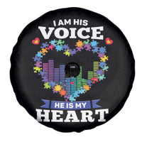 Autism Awareness Spare Tire Cover I Am His Voice He Is My Heart Mom Dad Parents Support