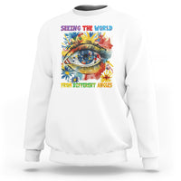 Autism Awareness Sweatshirt Puzzle Eyes Seeing The World From Diferent Angles - Wonder Print Shop
