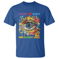 Autism Awareness T Shirt Puzzle Eyes Seeing The World From Diferent Angles - Wonder Print Shop