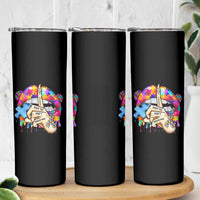 Autism Awareness Skinny Tumbler Don't Jundge What You Don't Understand Puzzle Lip