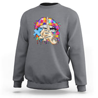 Autism Awareness Sweatshirt Don't Jundge What You Don't Understand Puzzle Lip - Wonder Print Shop