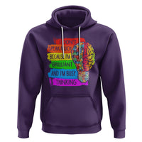 Autism Awareness Hoodie I Don't Speak Much Because I'm Brilliant And I'm Busy Thinking Autistic - Wonder Print Shop
