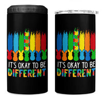 Autism Awareness 4 in 1 Can Cooler Tumbler It's OK To Be Different Puzzle Easter Bunny