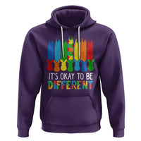 Autism Awareness Hoodie It's OK To Be Different Puzzle Easter Bunny - Wonder Print Shop