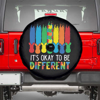 Autism Awareness Spare Tire Cover It's OK To Be Different Puzzle Easter Bunny