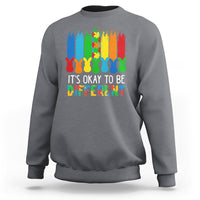 Autism Awareness Sweatshirt It's OK To Be Different Puzzle Easter Bunny - Wonder Print Shop
