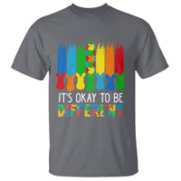 Autism Awareness T Shirt It's OK To Be Different Puzzle Easter Bunny - Wonder Print Shop