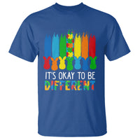 Autism Awareness T Shirt It's OK To Be Different Puzzle Easter Bunny - Wonder Print Shop