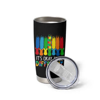Autism Awareness Tumbler Cup It's OK To Be Different Puzzle Easter Bunny