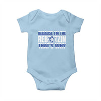 Funny Jewish Baby Onesie Because I'm The Rebbetzin That's Why Rabbi Purim