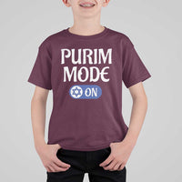Funny Purim Mode On T Shirt For Kid Jewish Star of David